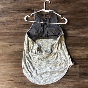 Lululemon Open Back Light Gray Tank with Bra